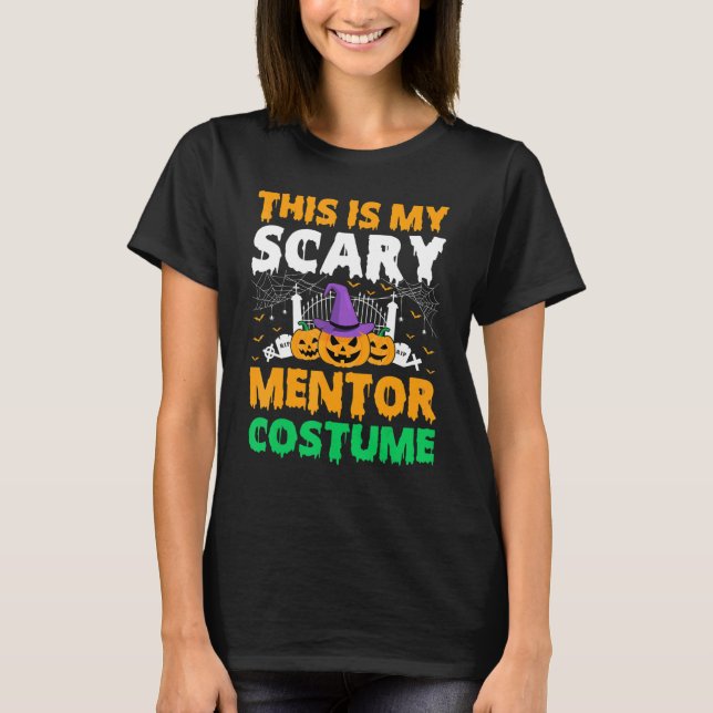 Camiseta Este É O Meu Assustador Mentor Figurino Halloween (Frente)
