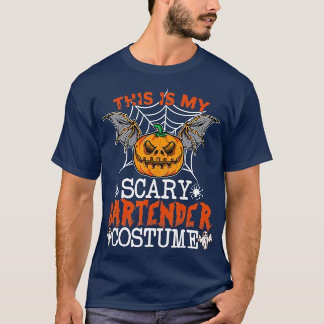 Camiseta Este É O Meu Barman Assustador. (Frente)