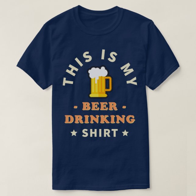 Camiseta Este É O Meu Bebendo De Cerveja (Frente do Design)