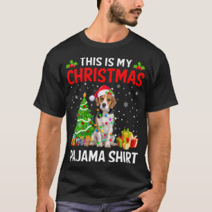 Camiseta Este É O Meu Cachorro De Natal Luzes De Pajama