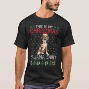 Camiseta Este É O Meu Cachorro Leve De Pajama De Natal