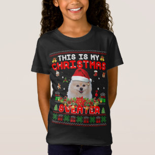 Camiseta Este É O Meu Cachorro Pomeraniano De Natal Ugly M