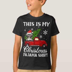 Camiseta Este é o meu Caminhão Vermelho Pajama Santa Hat Xm