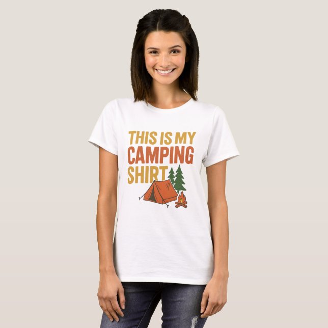 Camiseta Este É O Meu Camping T-Shirt (Frente Completa)