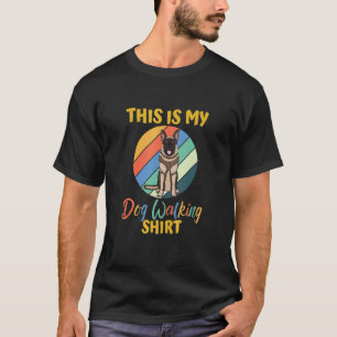 Camiseta Este é o meu cão a caminhar Pastor Alemão Marro