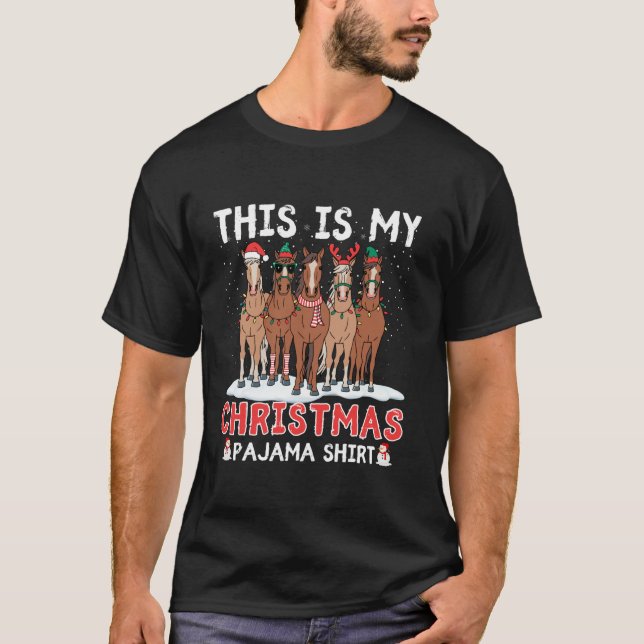 Camiseta Este É O Meu Cavalo Pajama De Natal, Matando B (Frente)