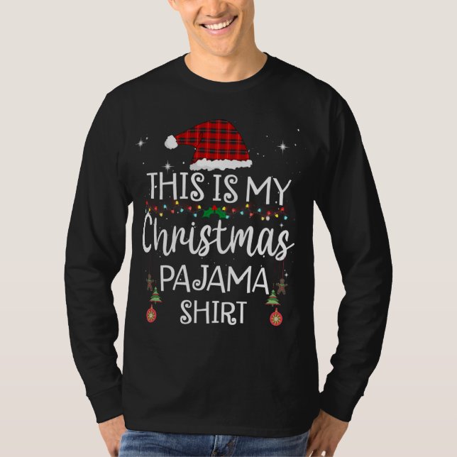 Camiseta Este É O Meu Chapéu De Natal Do Pajama (Frente)
