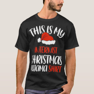 Camiseta Este é o meu chapéu de Natal Interno Pajama Sant