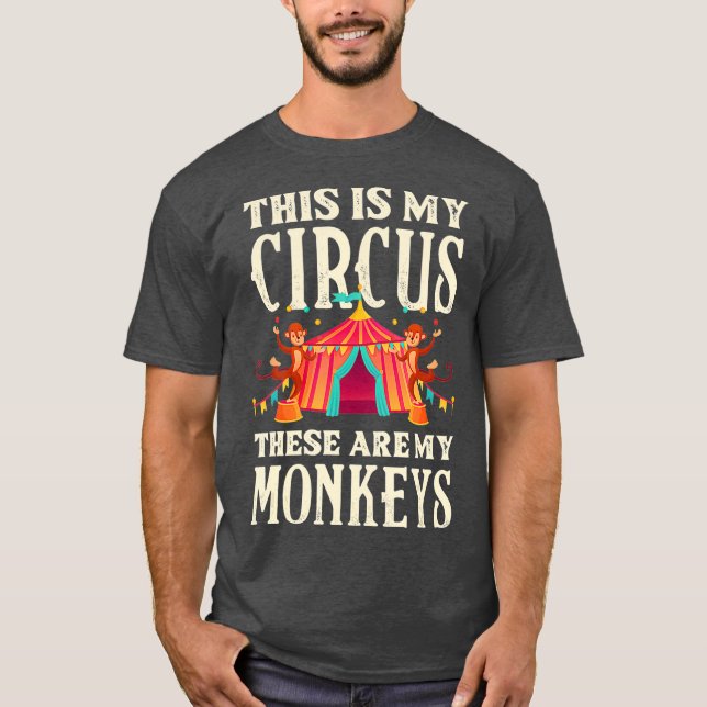 Camiseta Este É O Meu Circo, Esta É A Minha Família De Maca (Frente)