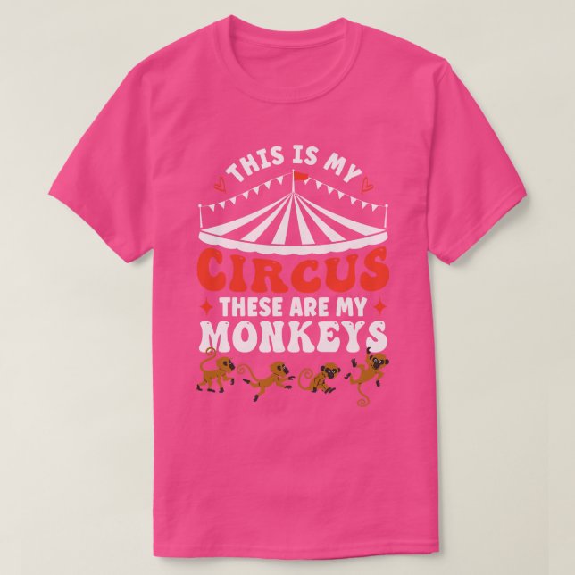 Camiseta Este é o meu circo Estes são os meus macacos (Frente do Design)