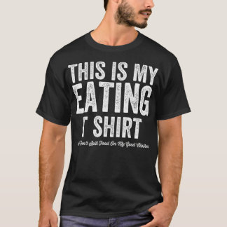 Camiseta Este É O Meu Comendo Engraçado Comida Sobre O Vent