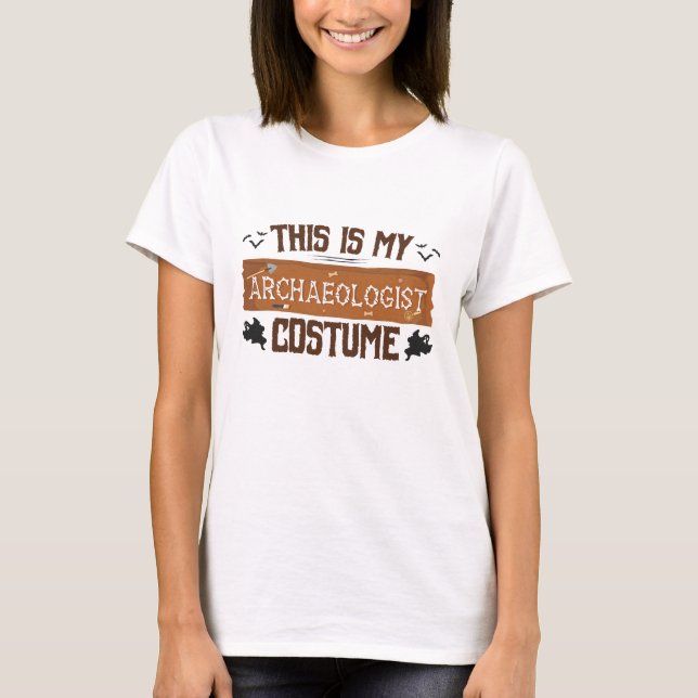 Camiseta Este É O Meu Costume Arqueólogo No Halloween (Frente)