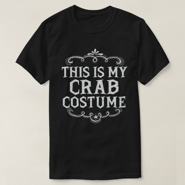 Camiseta Este É O Meu Costume De Caranguejo Engraçado Hallo (Frente do Design)