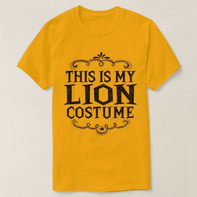 Camiseta Este É O Meu Costume De Leão Engraçado Halloween (Frente do Design)