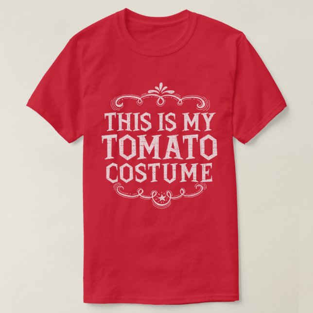 Camiseta Este É O Meu Costume De Tomate Engraçado Halloween (Frente do Design)