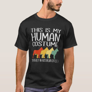 Camiseta Este É O Meu Costume Humano De Bovinos Australiano