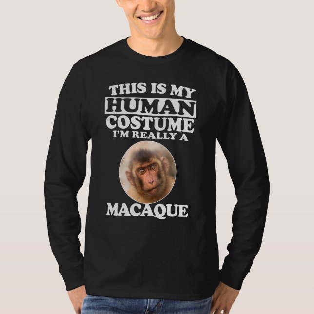 Camiseta Este É O Meu Costume Humano, Sou Realmente Um Mong (Frente)