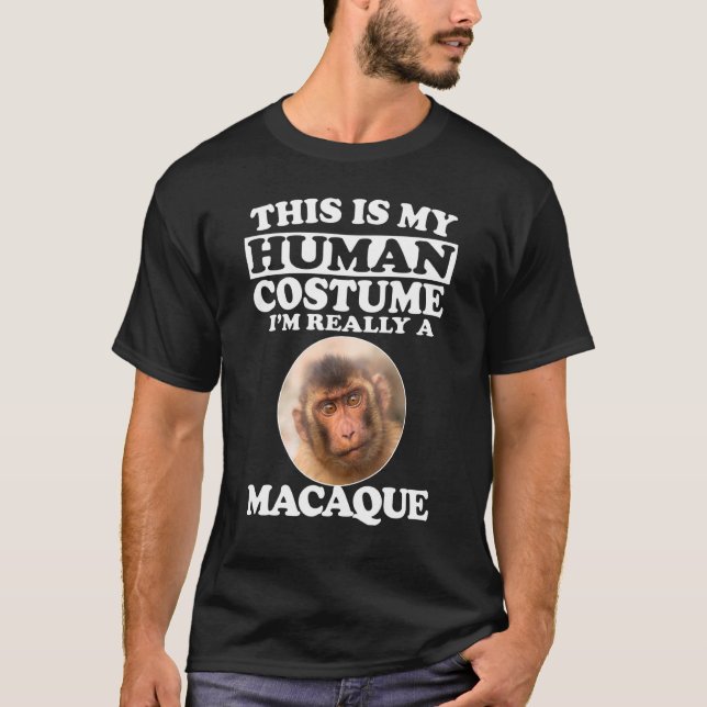 Camiseta Este É O Meu Costume Humano, Sou Realmente Um Mong (Frente)