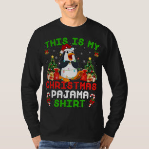 Camiseta Este É O Meu Cristo Do Imperador Pinguim De Natal