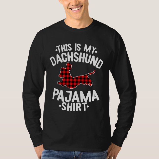 Camiseta Este É O Meu Dachshund Pajama (Frente)
