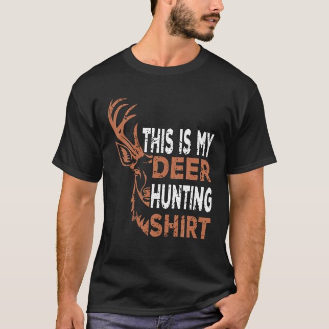 Camiseta Este é o meu Deer Hunting Shirt Homens doem-me (Frente)
