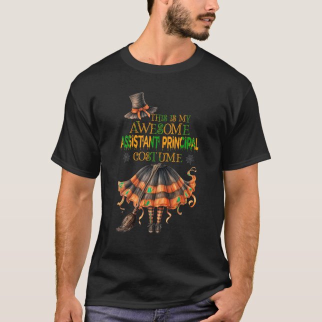 Camiseta Este é o meu Diretor Assistente de Halloween Figur (Frente)