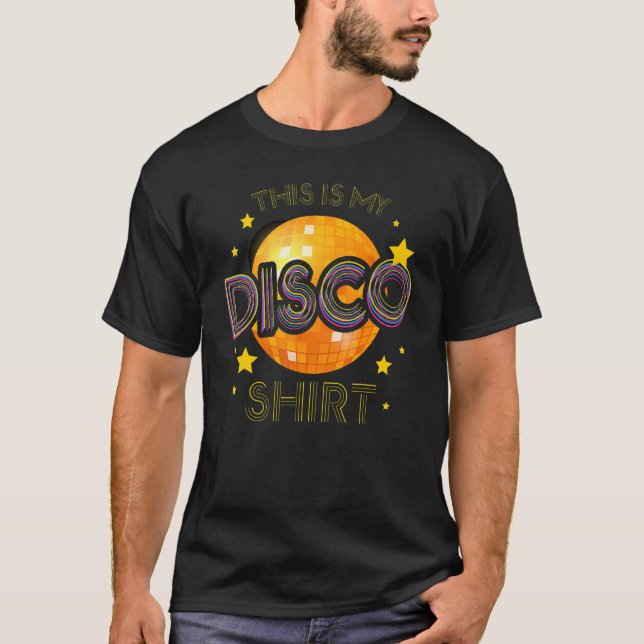 Camiseta Este é o meu Disco Costume 70s, 80s - Partido 1 Di (Frente)