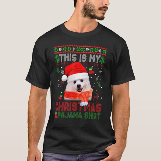 Camiseta Este É O Meu Fabuloso Natal Pajama Americano Eskim (Frente)