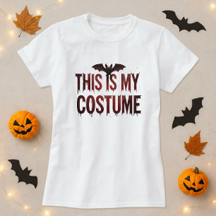 Camiseta Este É O Meu Fato A Derramar Texto Assustador No H