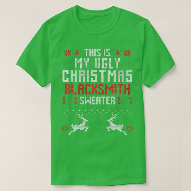 Camiseta Este É O Meu Ferreiro De Natal Feio (Frente do Design)