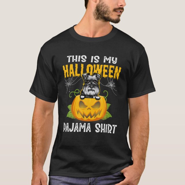 Camiseta Este É O Meu Figurino De Halloween Pajama Schnauze (Frente)