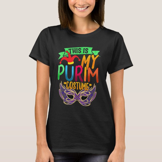Camiseta Este É O Meu Figurino Judeu Feliz Purim Holida (Frente)