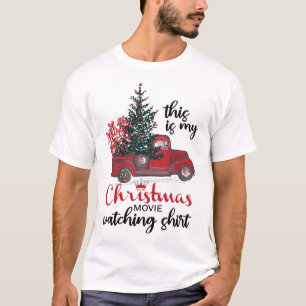 Camiseta Este É O Meu Filme De Natal A Ver O Vintage Red Tr
