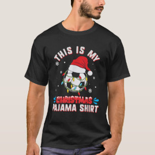 Camiseta Este É O Meu Futebol De Natal Bonito Do Pajama De