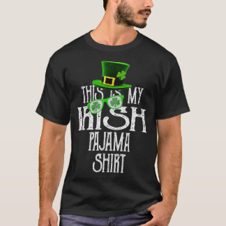 Camiseta Este É O Meu Garoto Irlandês Pajama Shamrock Green
