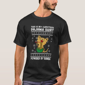 Camiseta Este É O Meu Gato De Papais noeis Feios De Pjama D