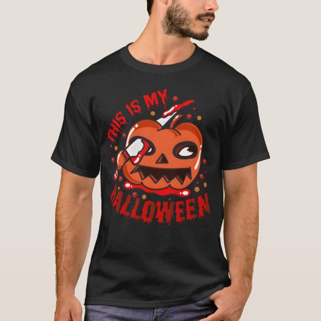 Camiseta Este é o meu Halloweenfopekins Halloween 2022 b (Frente)
