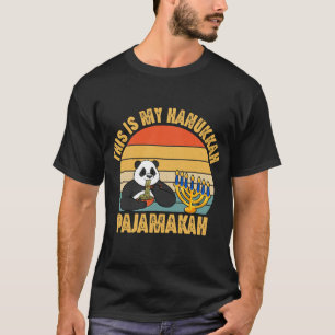 Camiseta Este é o meu Hanukkah Pajamakah Engraçado Panda Co
