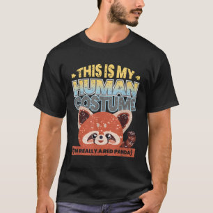Camiseta Este É O Meu Hu Eu Sou Realmente Um Panda Vermelha