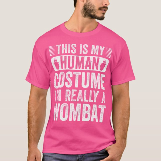 Camiseta Este É O Meu Humano Eu Sou Realmente Um Vombatente (Frente)