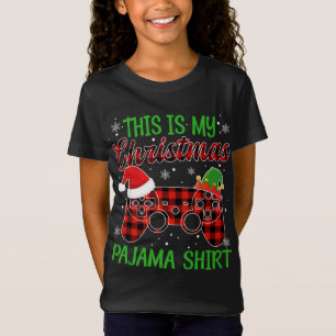 Camiseta Este É O Meu Jogador De Pajama De Natal