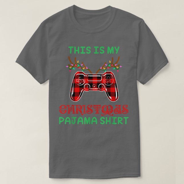 Camiseta Este É O Meu Jogo De Jogos De Jogo Do Pajama De Na (Frente do Design)