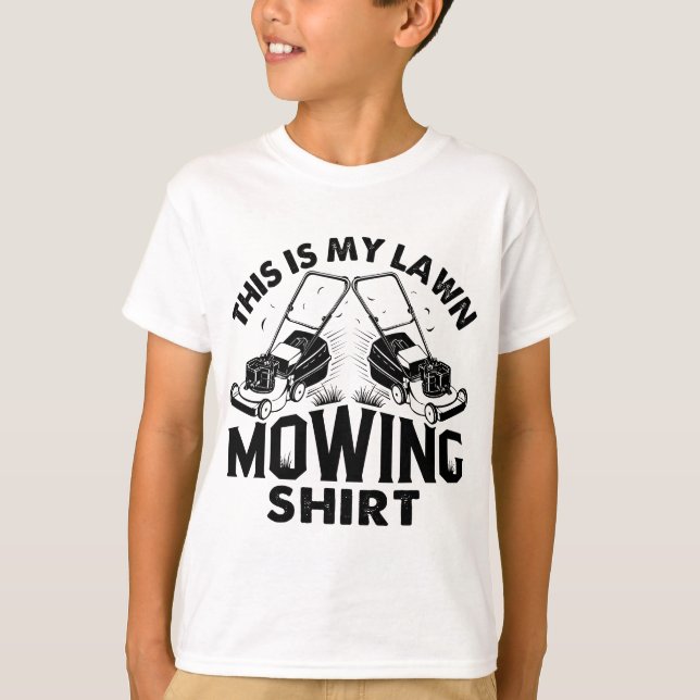 Camiseta Este É O Meu Lawn Remando Engraçado Presente De Mo (Frente)