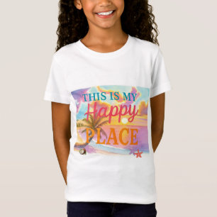 Camiseta Este é o meu lugar feliz - Praia Tropical