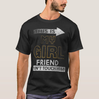 Camiseta Este é o meu Namorada, não toque nele, girino engr