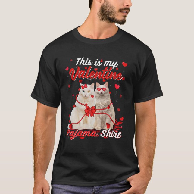 Camiseta Este É O Meu Namorados Pajama Turco Angora Cat (Frente)