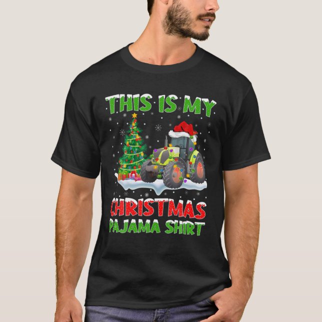 Camiseta Este É O Meu Natal De Trator Pajama (Frente)