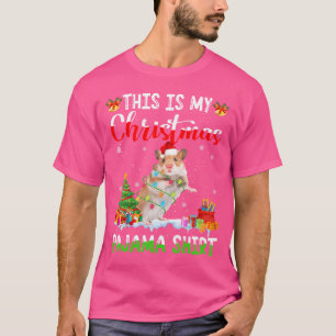 Camiseta Este É O Meu Natal Gerbil Lover Xmas Lights