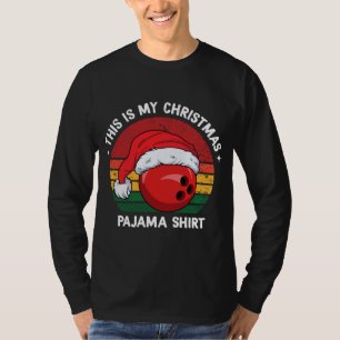 Camiseta Este É O Meu Natal Na Bola de boliche Do Pajama.