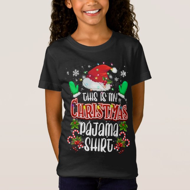 Camiseta Este é o meu Natal Pajama a empatar a festa dos Pa (Frente)